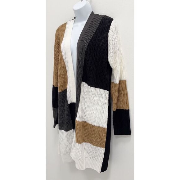 Fortune + Ivy Colorblock Open Cardigan Sweater Womens Size Large - Picture 4 of 8
